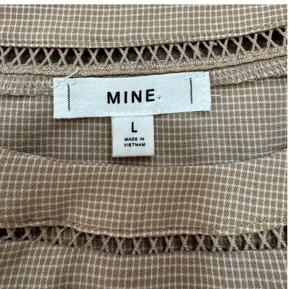 mine brand womens beautiful‎ Tan detailed top size L - Picture 5 of 6